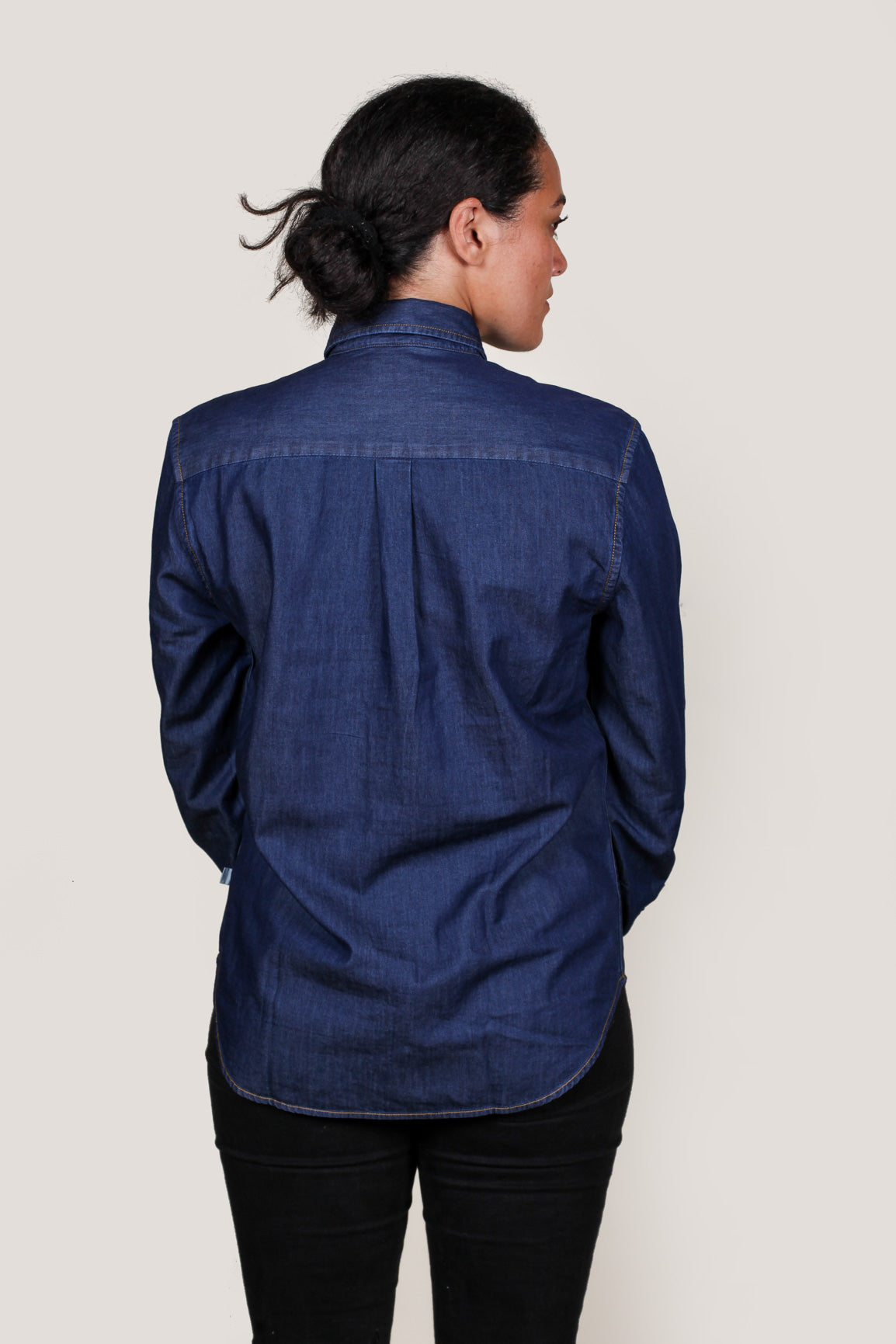 Unique Bargains Women's Plus Size Long Sleeve Chest Pocket Denim Button Work  Shirt 3X Light Blue - Walmart.com
